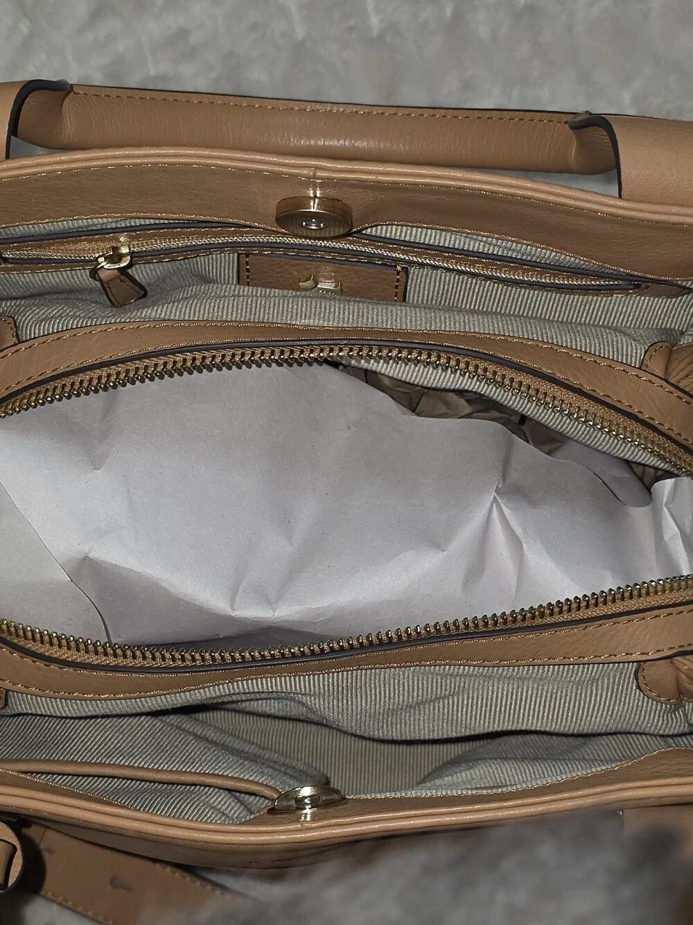 RADLEY LONDON Tan Leather Baylis Zip Top Multiway Shoulder Bag